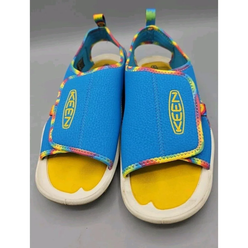 Keen Knotch River Kids Girls Sandals Size 5 Blue Yellow Water Sport Shoes